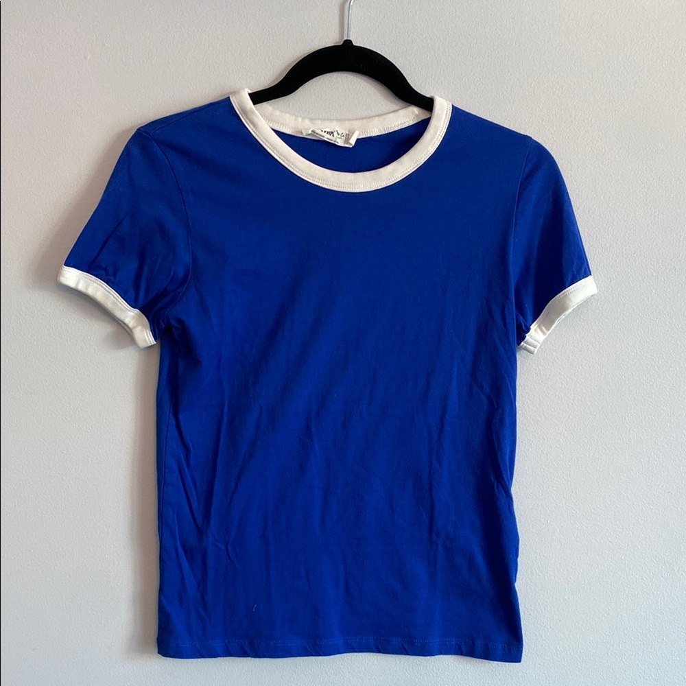 Twik Simons Blue and White Short Sleeve Top